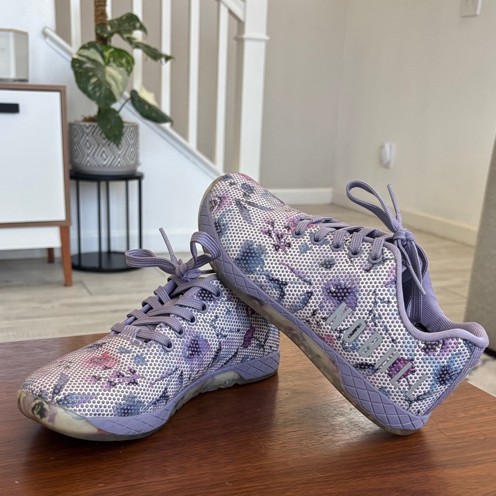 NOBULL Women's Purple Floral Sneakers